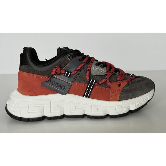 Versace Men\'s Greca Sneakers Red/Gray 14 US (47 Euro) IT 1021490 NIB main image 16